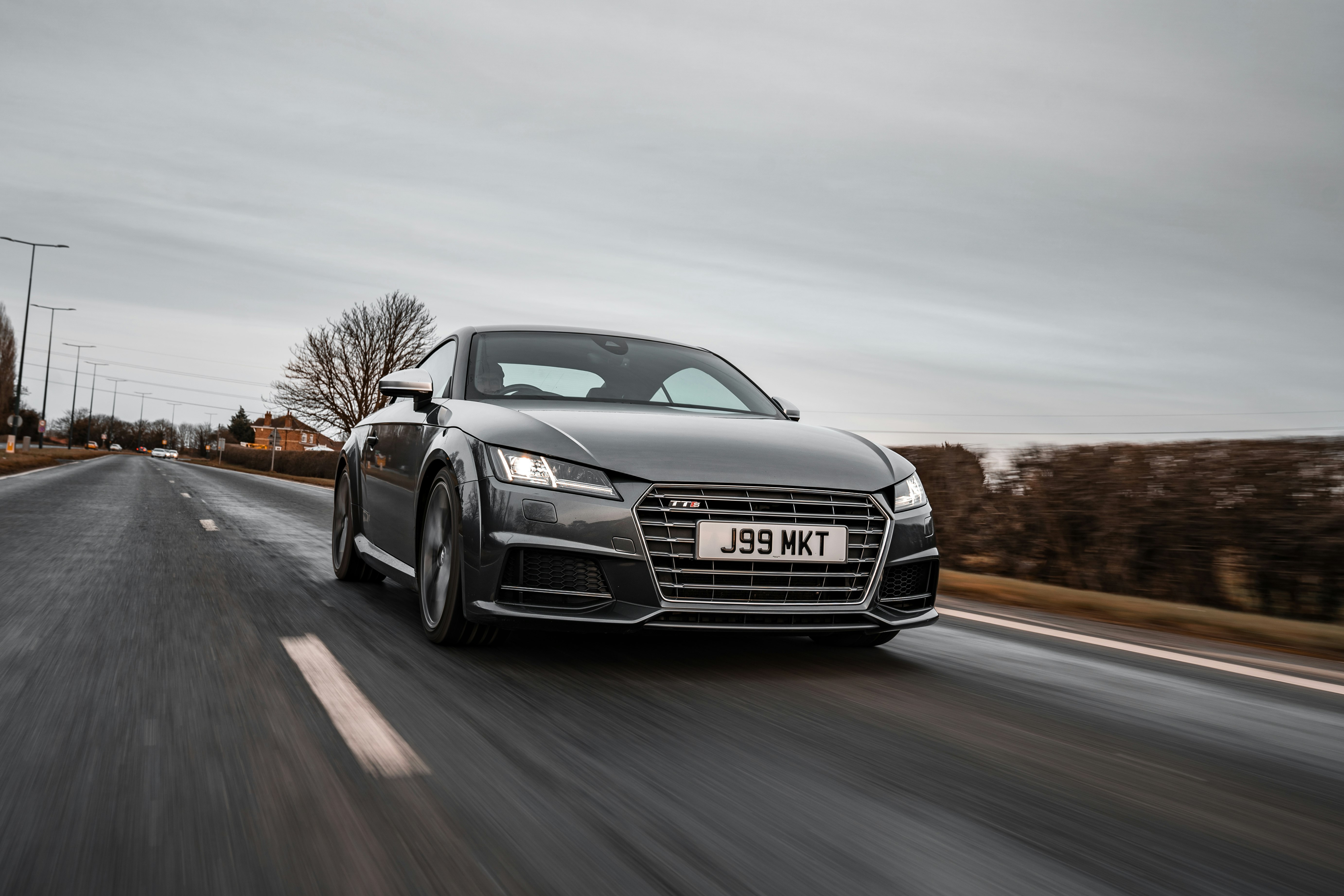 black audi a 4 on road